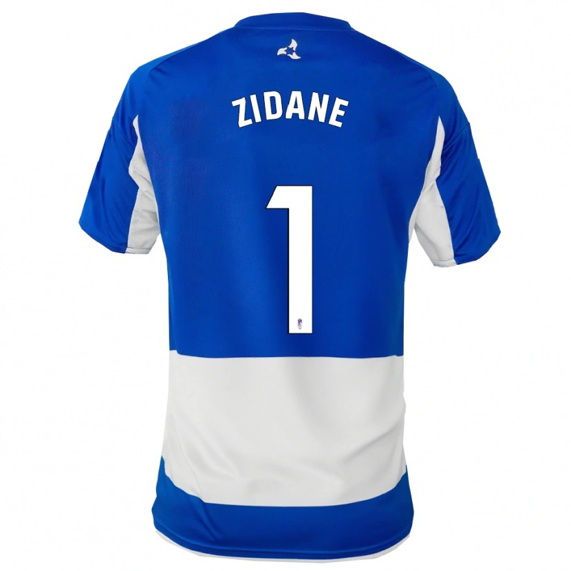 Danxen Barn Luca Zidane #1 Blå Hvit Bortetrøye Drakt Trøye 2025/26 Skjorter T-Skjorte