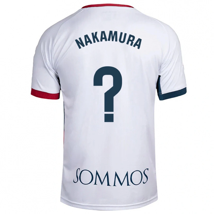 Danxen Barn Togo Nakamura #0 Hvit Rød Bortetrøye Drakt Trøye 2025/26 Skjorter T-Skjorte
