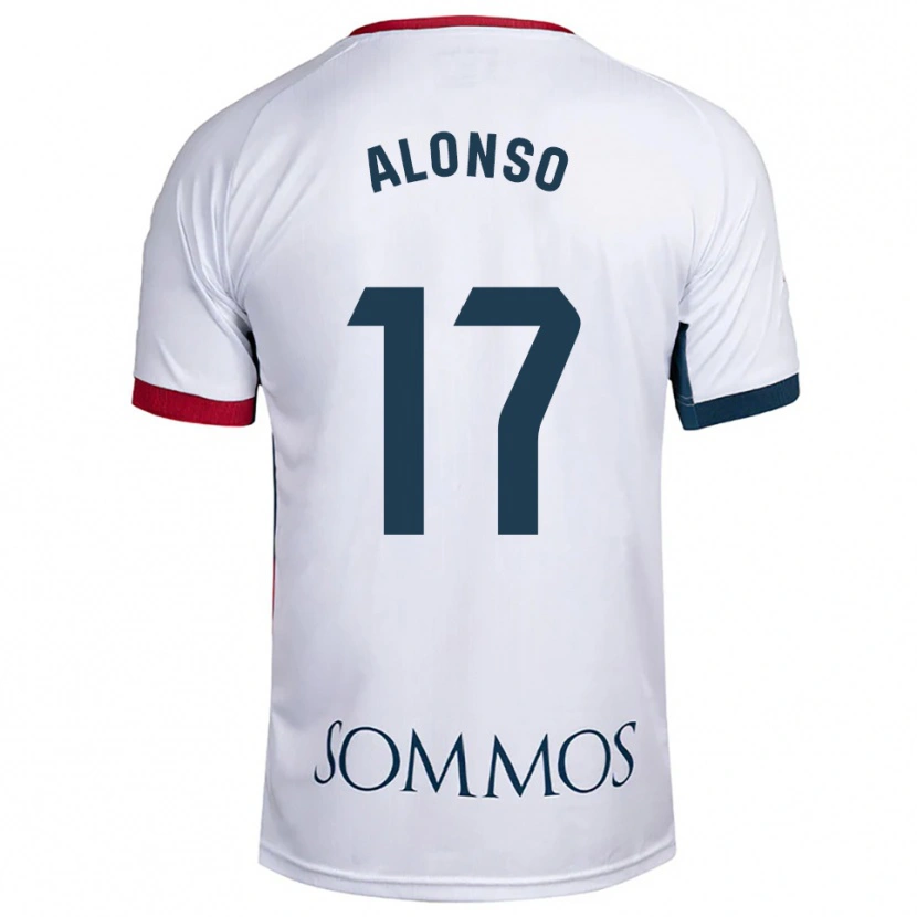 Danxen Barn Julio Alonso #17 Hvit Rød Bortetrøye Drakt Trøye 2025/26 Skjorter T-Skjorte