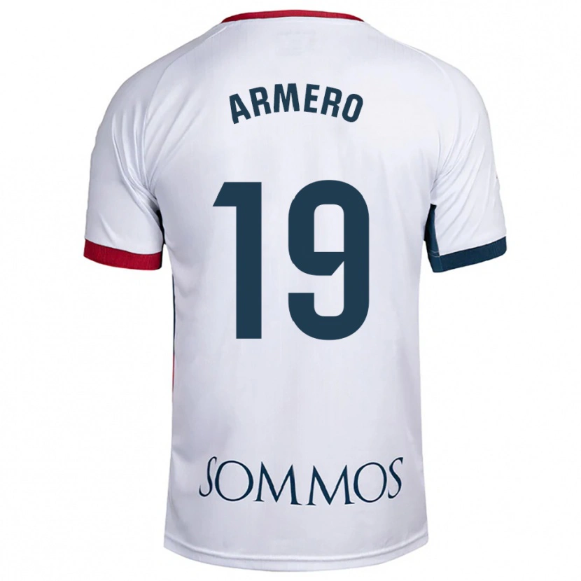 Danxen Barn Sergi Armero #19 Hvit Rød Bortetrøye Drakt Trøye 2025/26 Skjorter T-Skjorte
