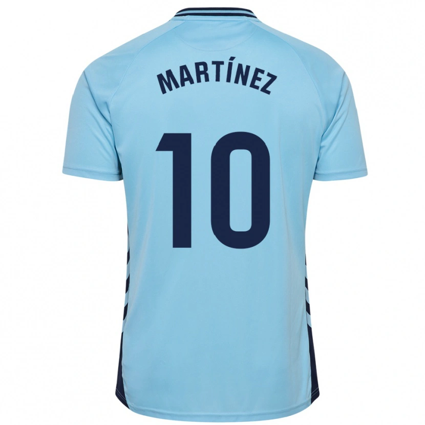Danxen Barn Javi Martínez #10 Lyseblå Bortetrøye Drakt Trøye 2025/26 Skjorter T-Skjorte
