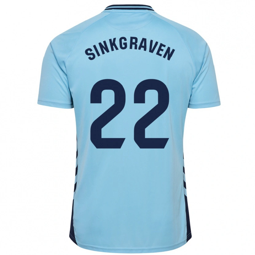Danxen Barn Daley Sinkgraven #22 Lyseblå Bortetrøye Drakt Trøye 2025/26 Skjorter T-Skjorte