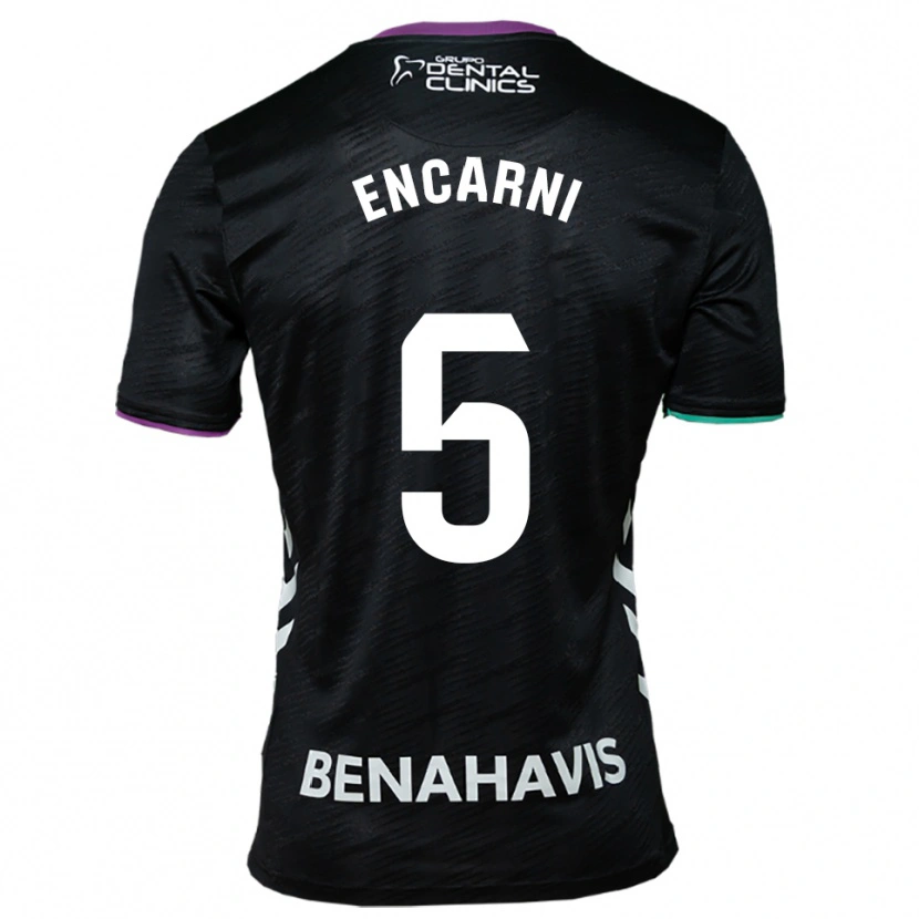 Danxen Barn Encarni Carneros #5 Svart Lilla Grønn Bortetrøye Drakt Trøye 2025/26 Skjorter T-Skjorte