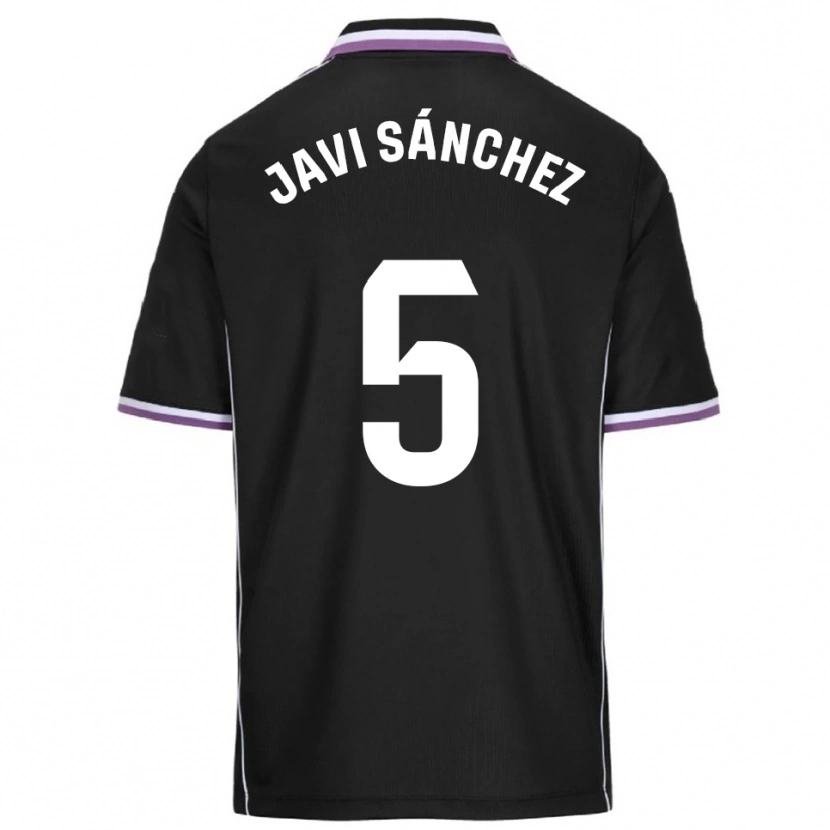Danxen Barn Javi Sánchez #5 Lilla Svart Bortetrøye Drakt Trøye 2025/26 Skjorter T-Skjorte