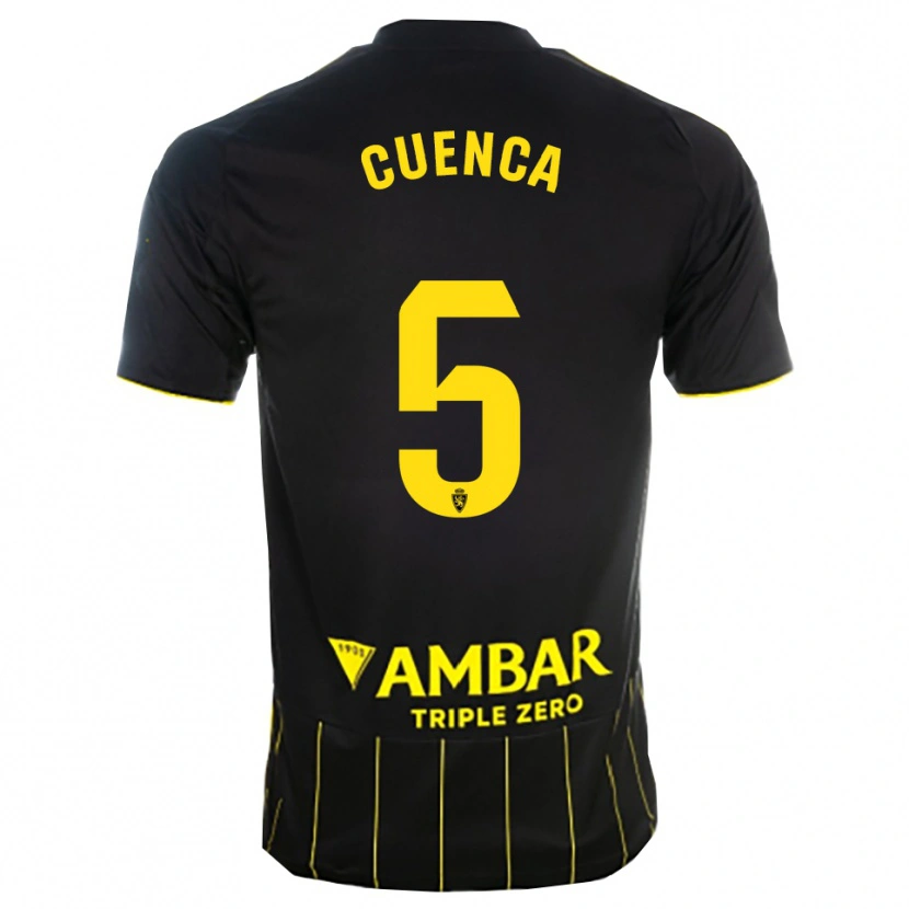 Danxen Barn Marcos Cuenca #5 Svart Gul Bortetrøye Drakt Trøye 2025/26 Skjorter T-Skjorte