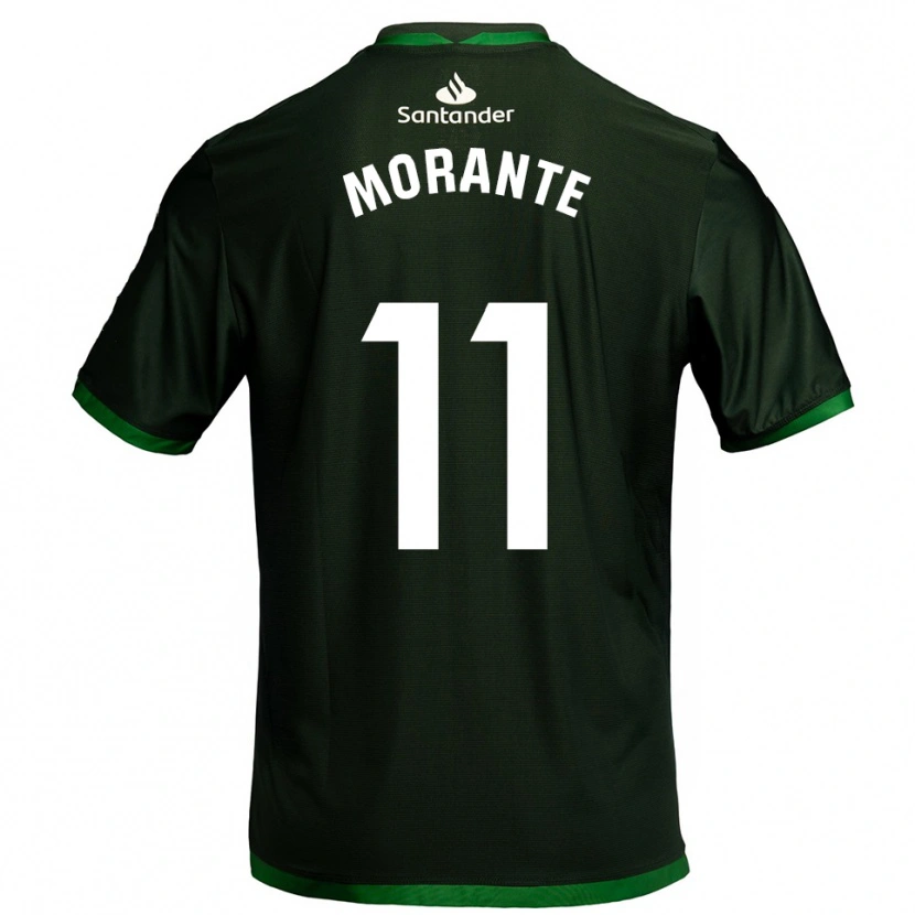 Danxen Barn Alejandro Morante #11 Mørkegrønn Bortetrøye Drakt Trøye 2025/26 Skjorter T-Skjorte