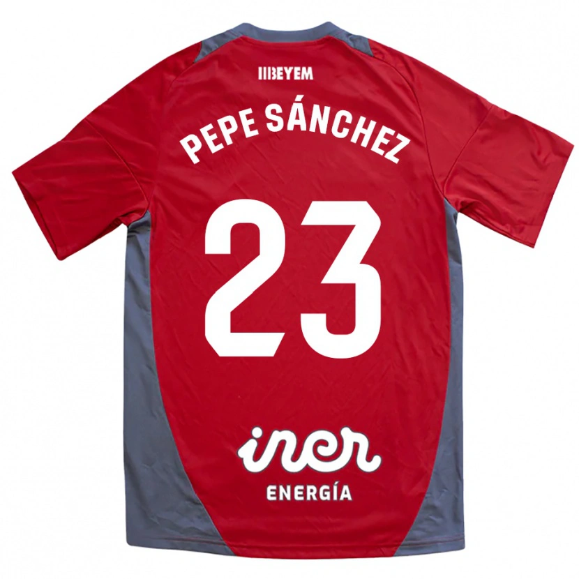 Danxen Barn Pepe Sánchez #23 Rød Grå Bortetrøye Drakt Trøye 2025/26 Skjorter T-Skjorte