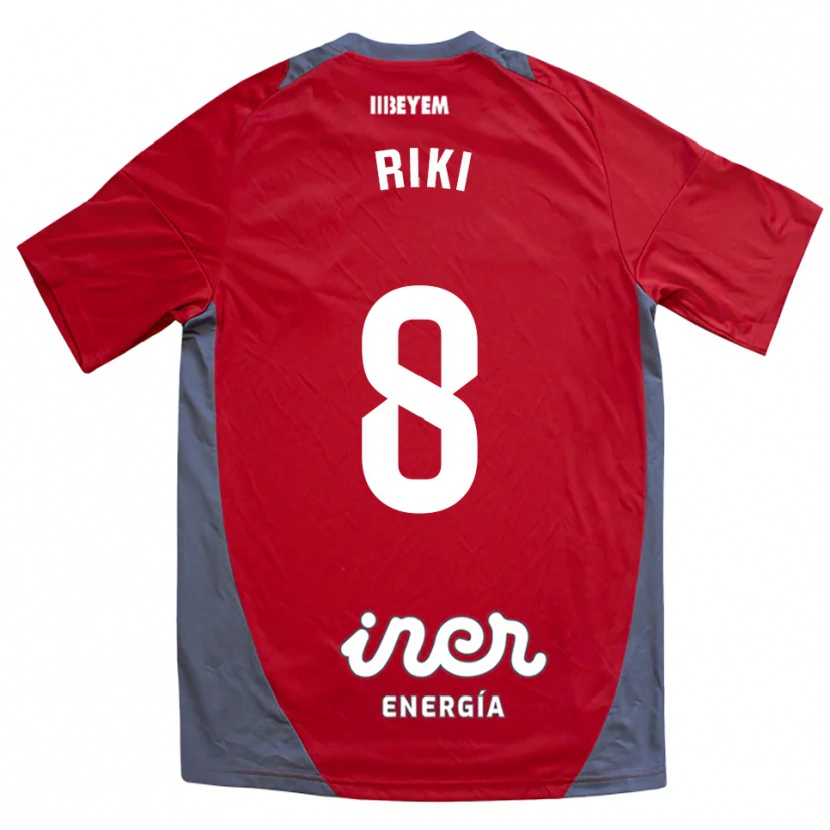 Danxen Barn Riki Rodríguez #8 Rød Grå Bortetrøye Drakt Trøye 2025/26 Skjorter T-Skjorte