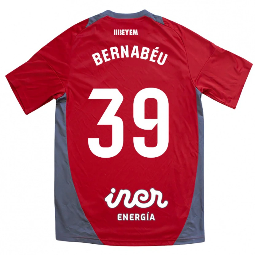 Danxen Barn Dani Bernabéu #39 Rød Grå Bortetrøye Drakt Trøye 2025/26 Skjorter T-Skjorte