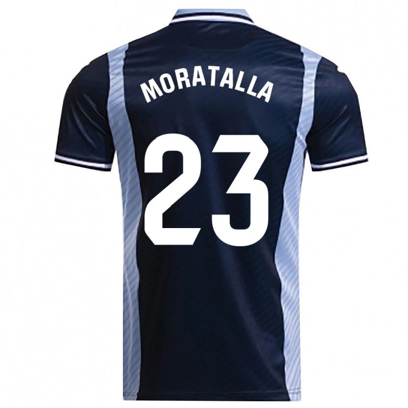 Danxen Barn Gonzalo Moratalla #23 Marineblå Lyseblå Bortetrøye Drakt Trøye 2025/26 Skjorter T-Skjorte