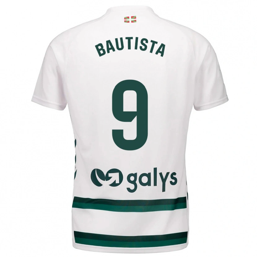 Danxen Barn Jon Bautista #9 Hvit Grønn Bortetrøye Drakt Trøye 2025/26 Skjorter T-Skjorte