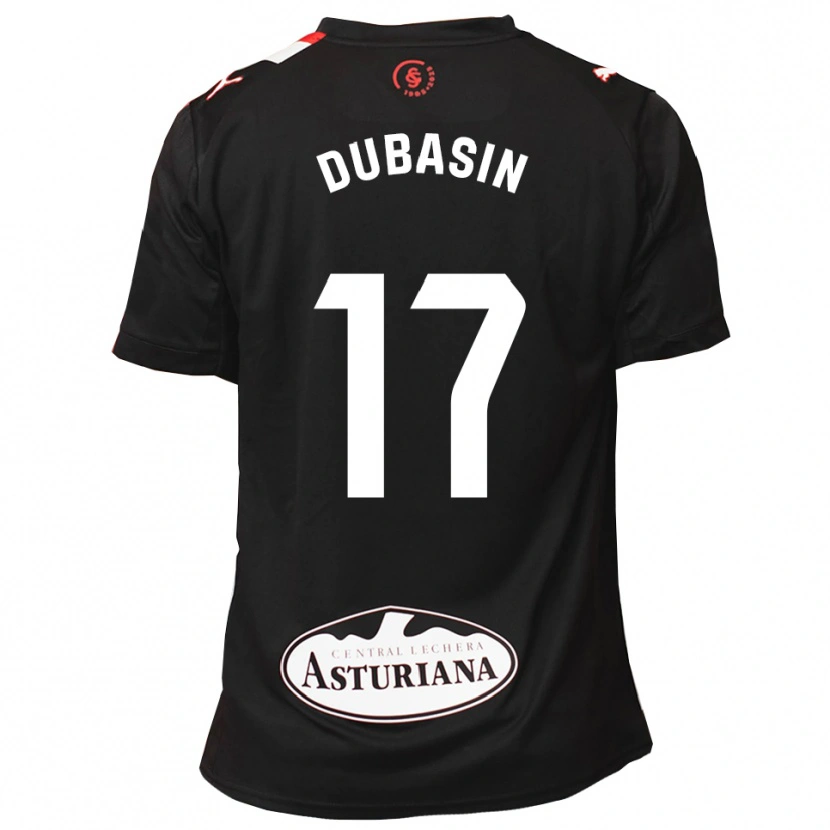 Danxen Barn Jonathan Dubasin #17 Svart Hvit Bortetrøye Drakt Trøye 2025/26 Skjorter T-Skjorte