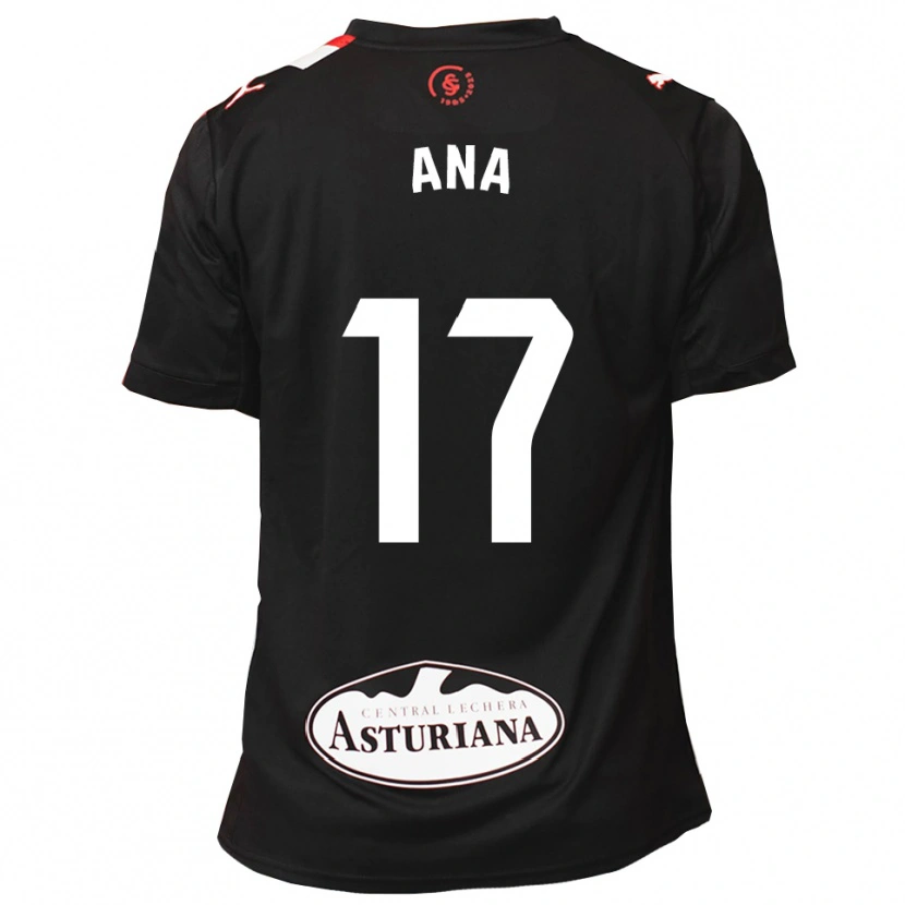 Danxen Barn Ana Gloria Campoamor Paredes #17 Svart Hvit Bortetrøye Drakt Trøye 2025/26 Skjorter T-Skjorte