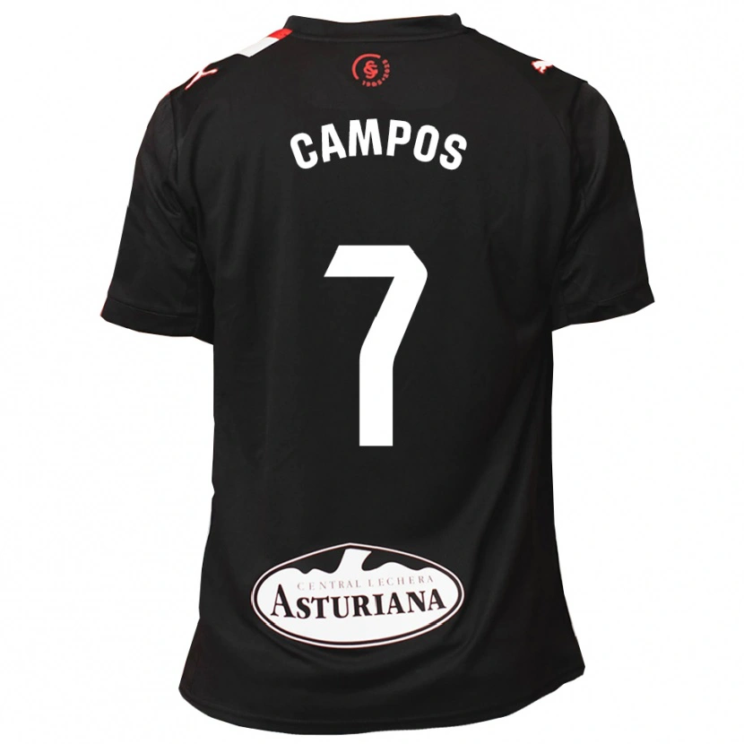Danxen Barn Gaspar Campos #7 Svart Hvit Bortetrøye Drakt Trøye 2025/26 Skjorter T-Skjorte