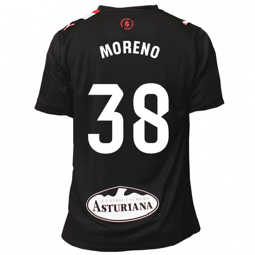 Danxen Barn Gerard Moreno #38 Svart Hvit Bortetrøye Drakt Trøye 2025/26 Skjorter T-Skjorte