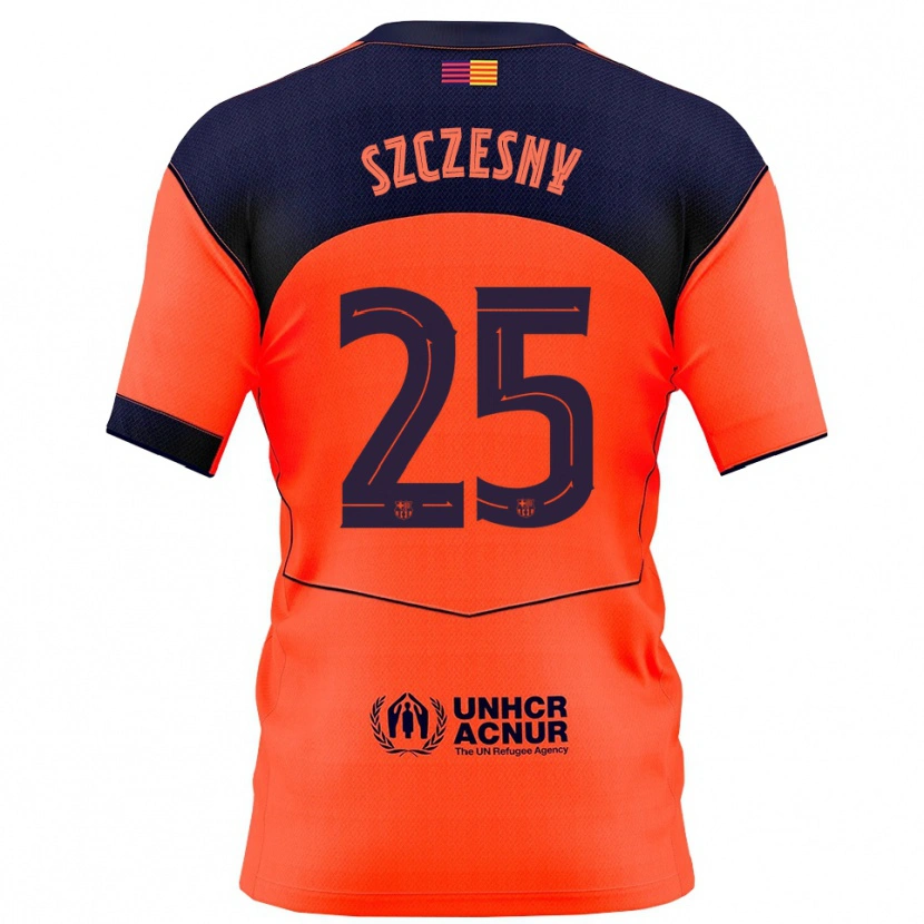 Danxen Barn Wojciech Szczesny #25 Oransje Marineblå Tredje Sett Drakt Trøye 2025/26 Skjorter T-Skjorte