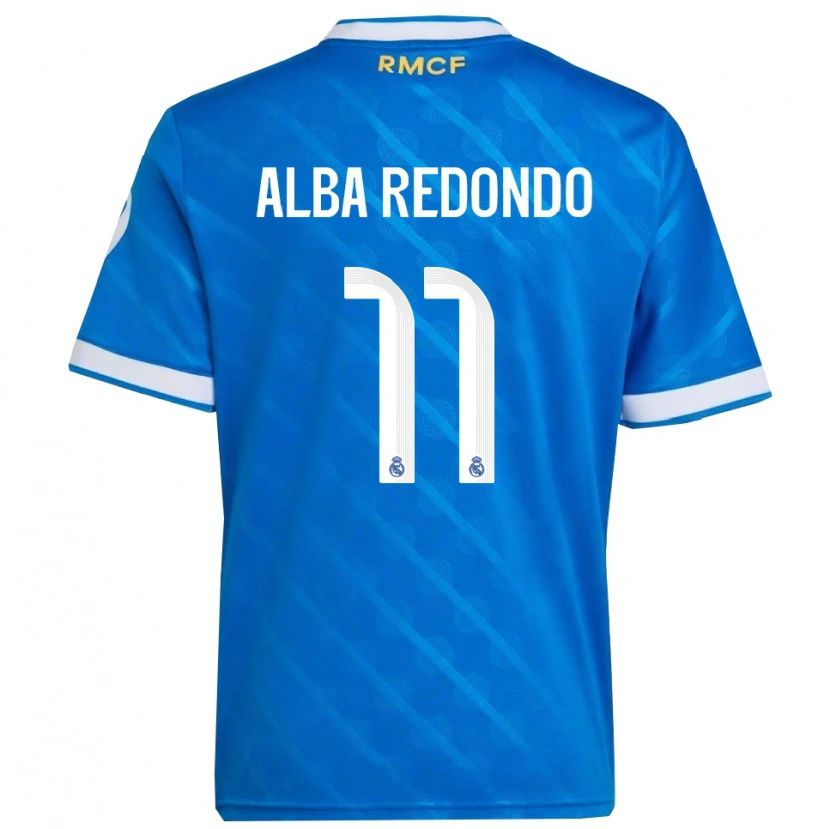 Danxen Barn Alba Redondo #11 Blå Hvit Tredje Sett Drakt Trøye 2025/26 Skjorter T-Skjorte