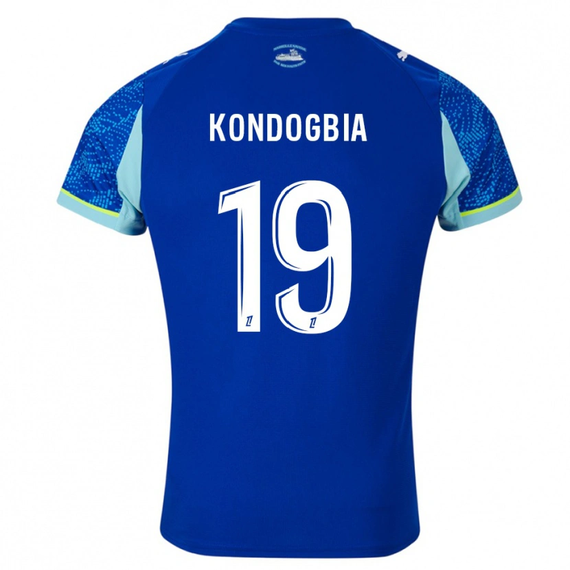 Danxen Barn Geoffrey Kondogbia #19 Lyseblå Hvit Tredje Sett Drakt Trøye 2025/26 Skjorter T-Skjorte