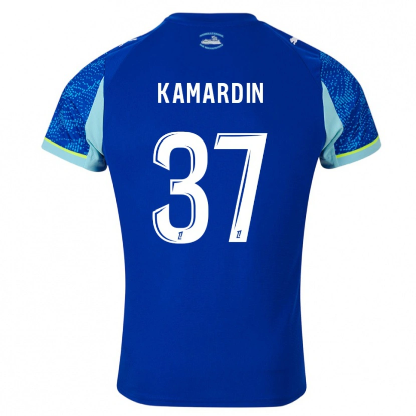 Danxen Barn Aaron Kamardin #37 Lyseblå Hvit Tredje Sett Drakt Trøye 2025/26 Skjorter T-Skjorte