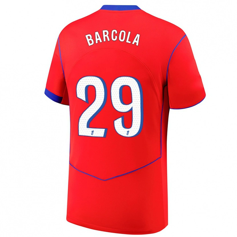Danxen Barn Bradley Barcola #29 Rød Blå Hvit Tredje Sett Drakt Trøye 2025/26 Skjorter T-Skjorte
