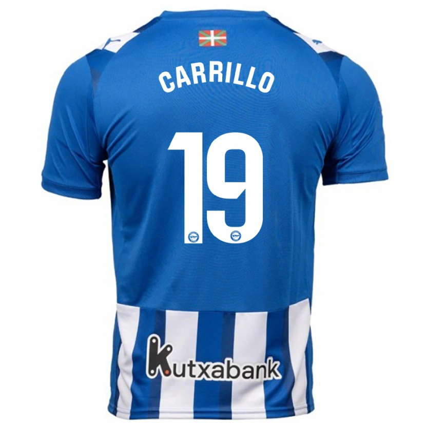 Danxen Mann Sara Carrillo #19 Blå Hvit Hjemmetrøye Drakt Trøye 2025/26 Skjorter T-Skjorte