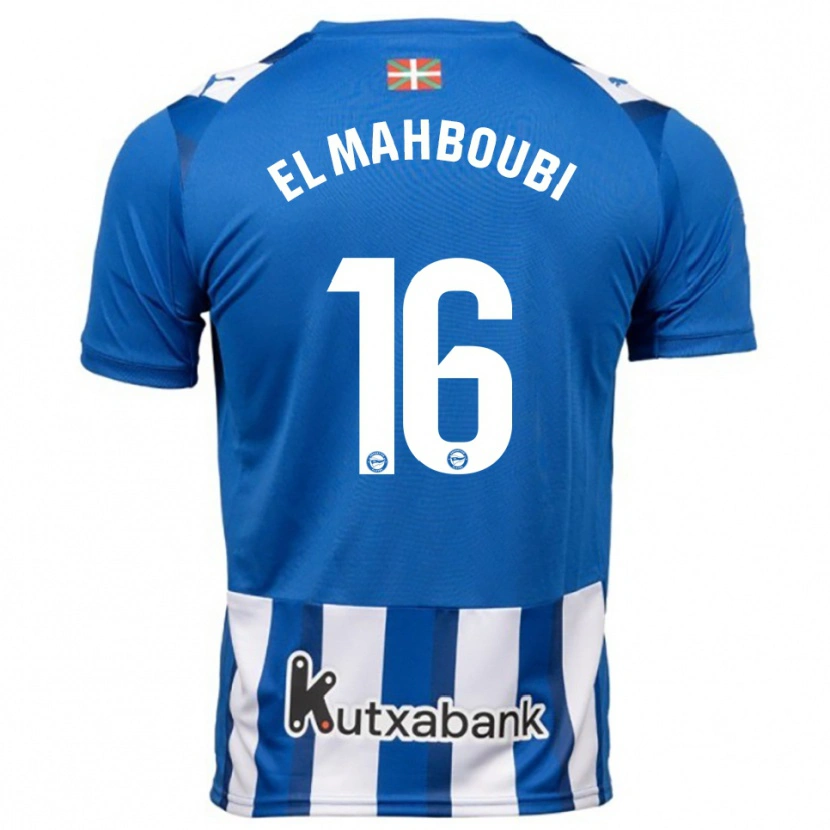 Danxen Mann Sami El Mahboubi #16 Blå Hvit Hjemmetrøye Drakt Trøye 2025/26 Skjorter T-Skjorte