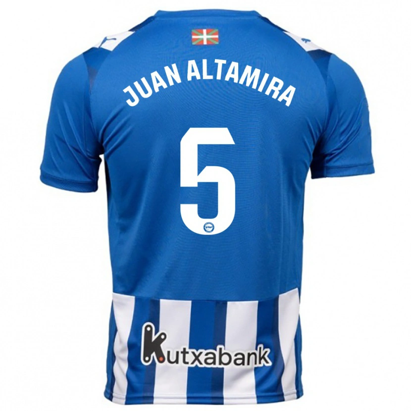Danxen Mann Ines Juan Altamira #5 Blå Hvit Hjemmetrøye Drakt Trøye 2025/26 Skjorter T-Skjorte