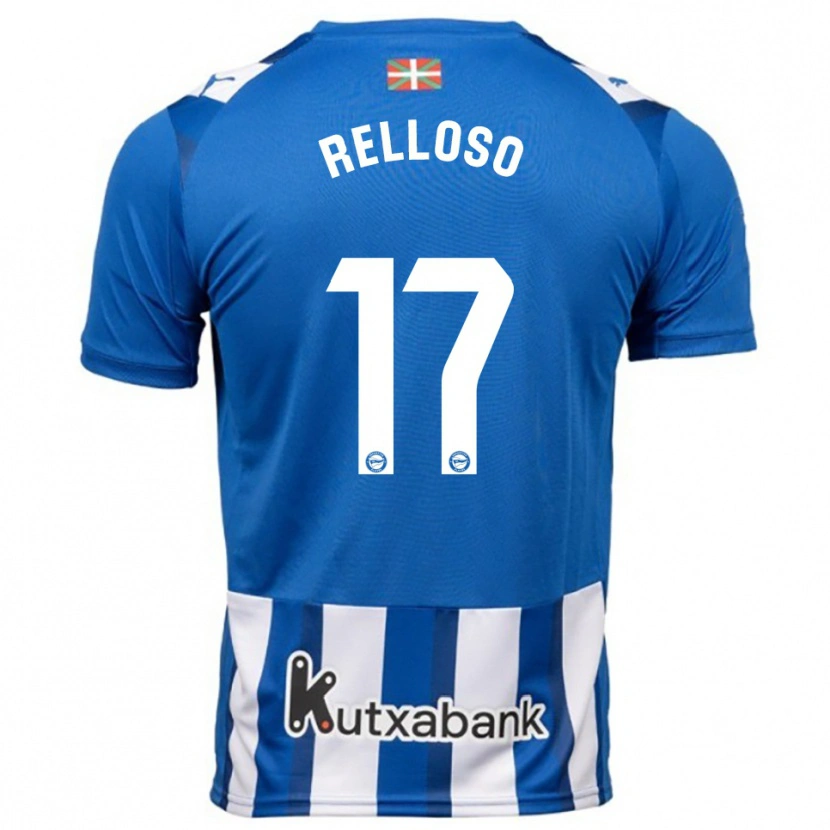 Danxen Mann Mikel Relloso #17 Blå Hvit Hjemmetrøye Drakt Trøye 2025/26 Skjorter T-Skjorte