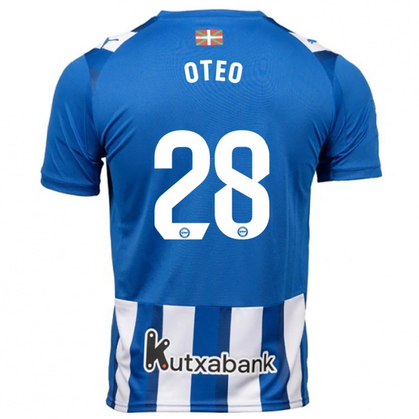 Danxen Mann Iñigo Oteo #28 Blå Hvit Hjemmetrøye Drakt Trøye 2025/26 Skjorter T-Skjorte