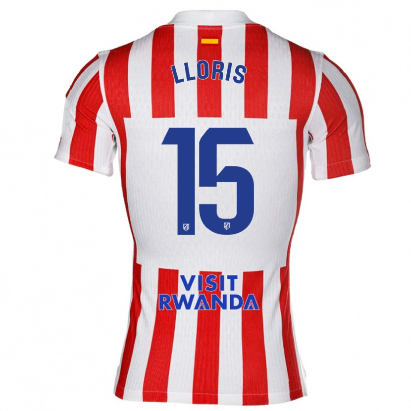 Danxen Mann Silvia Lloris #15 Rød Hvit Hjemmetrøye Drakt Trøye 2025/26 Skjorter T-Skjorte