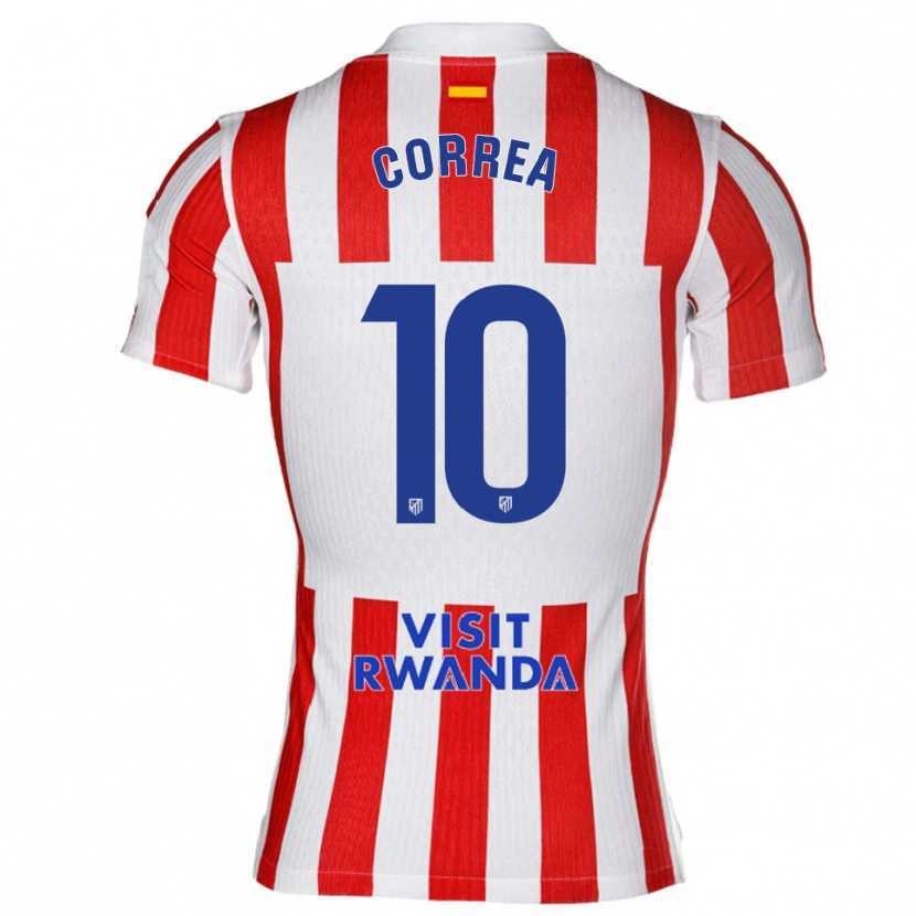 Danxen Mann Angel Correa #10 Rød Hvit Hjemmetrøye Drakt Trøye 2025/26 Skjorter T-Skjorte