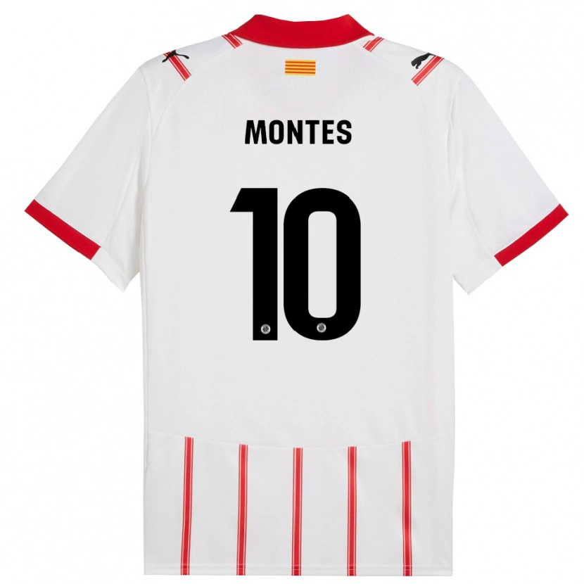 Danxen Mann Luis Montes #10 Hvit Rød Hjemmetrøye Drakt Trøye 2025/26 Skjorter T-Skjorte
