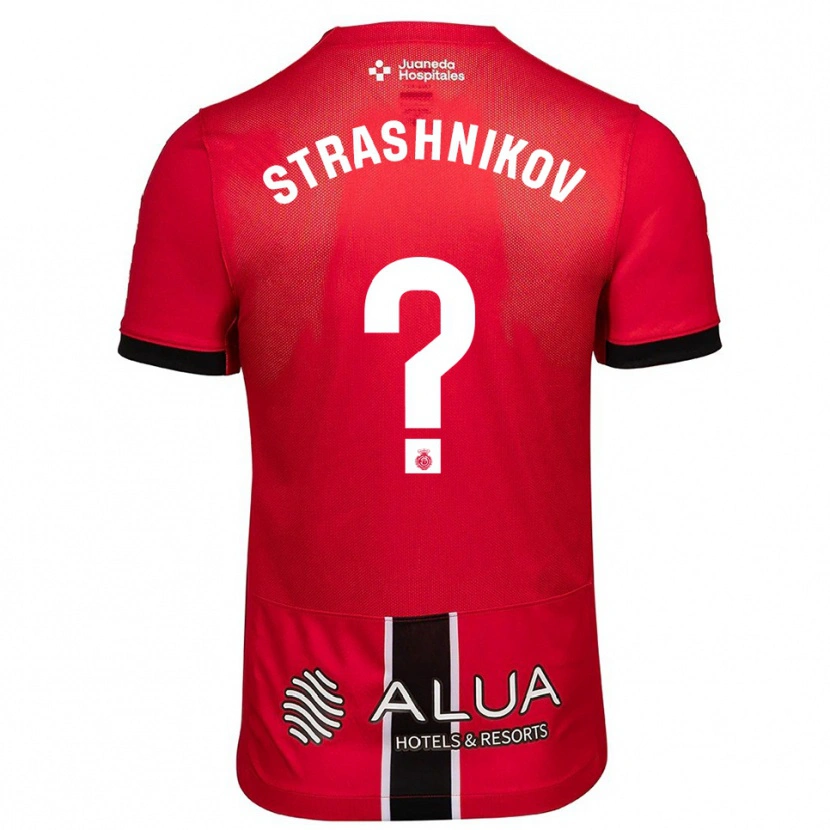 Danxen Mann Nikolay Strashnikov #0 Rød Svart Hjemmetrøye Drakt Trøye 2025/26 Skjorter T-Skjorte
