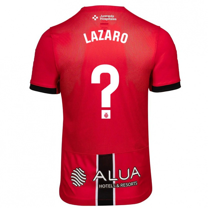 Danxen Mann Victor Lázaro #0 Rød Svart Hjemmetrøye Drakt Trøye 2025/26 Skjorter T-Skjorte