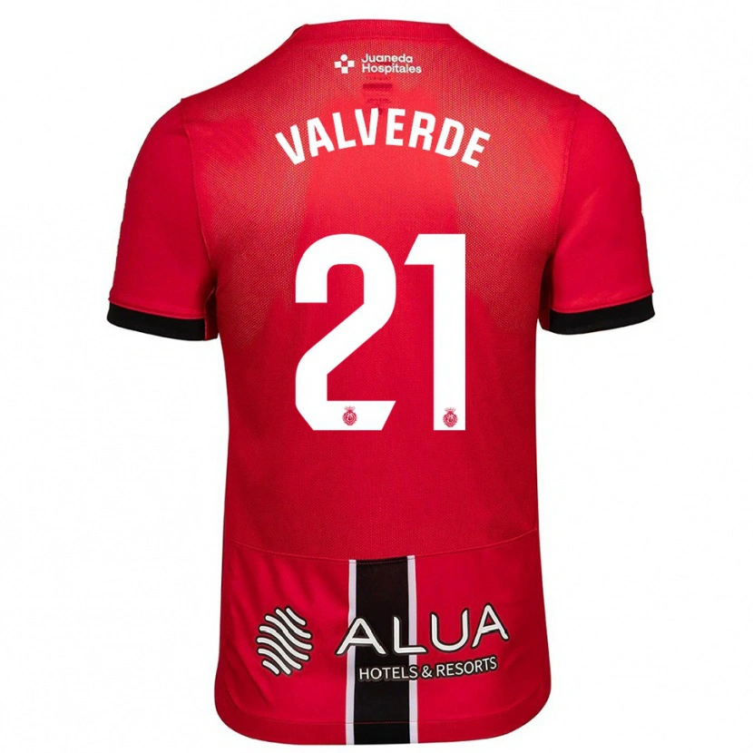 Danxen Mann David Valverde #21 Rød Svart Hjemmetrøye Drakt Trøye 2025/26 Skjorter T-Skjorte