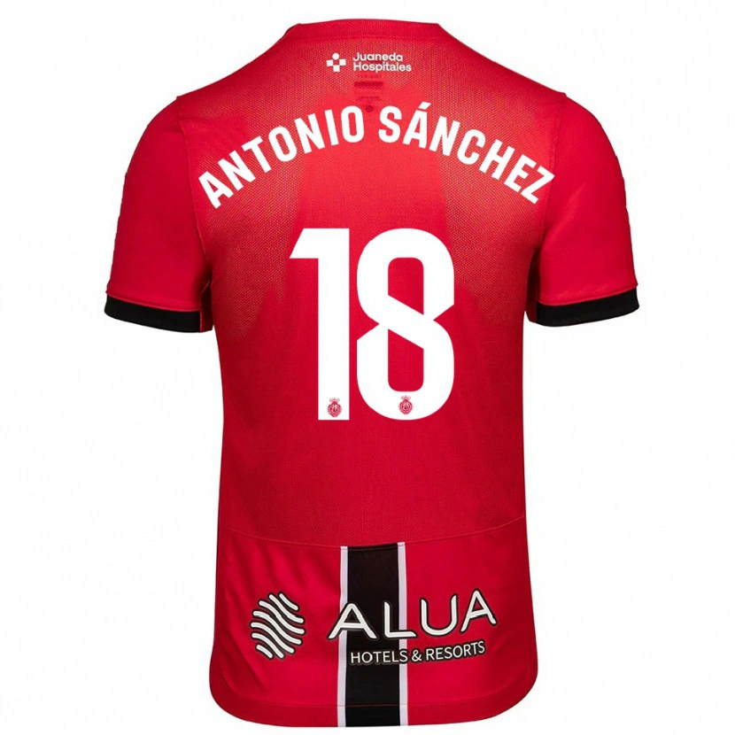 Danxen Mann Antonio Sánchez #18 Rød Svart Hjemmetrøye Drakt Trøye 2025/26 Skjorter T-Skjorte