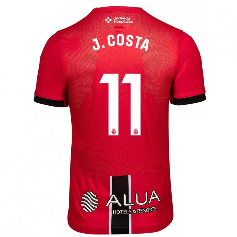 Danxen Mann Jaume Costa #11 Rød Svart Hjemmetrøye Drakt Trøye 2025/26 Skjorter T-Skjorte