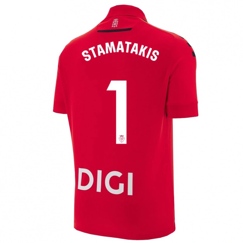 Danxen Mann Dimitrios Stamatakis #1 Rød Svart Hjemmetrøye Drakt Trøye 2025/26 Skjorter T-Skjorte