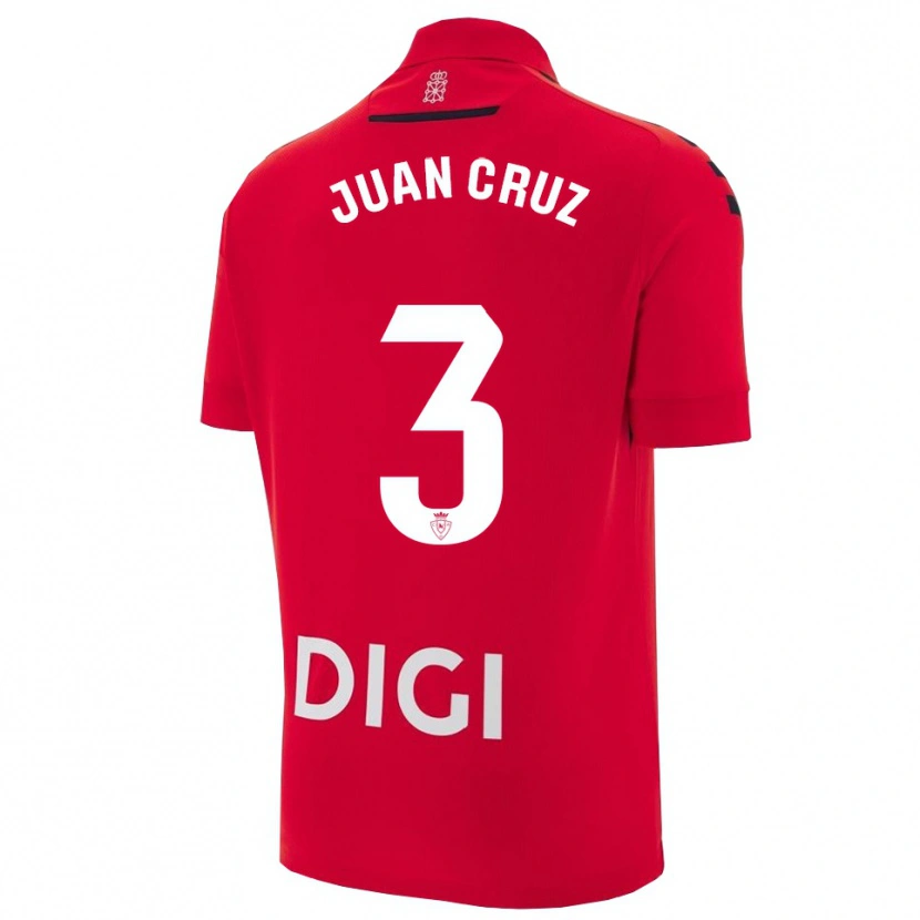 Danxen Mann Juan Cruz #3 Rød Svart Hjemmetrøye Drakt Trøye 2025/26 Skjorter T-Skjorte