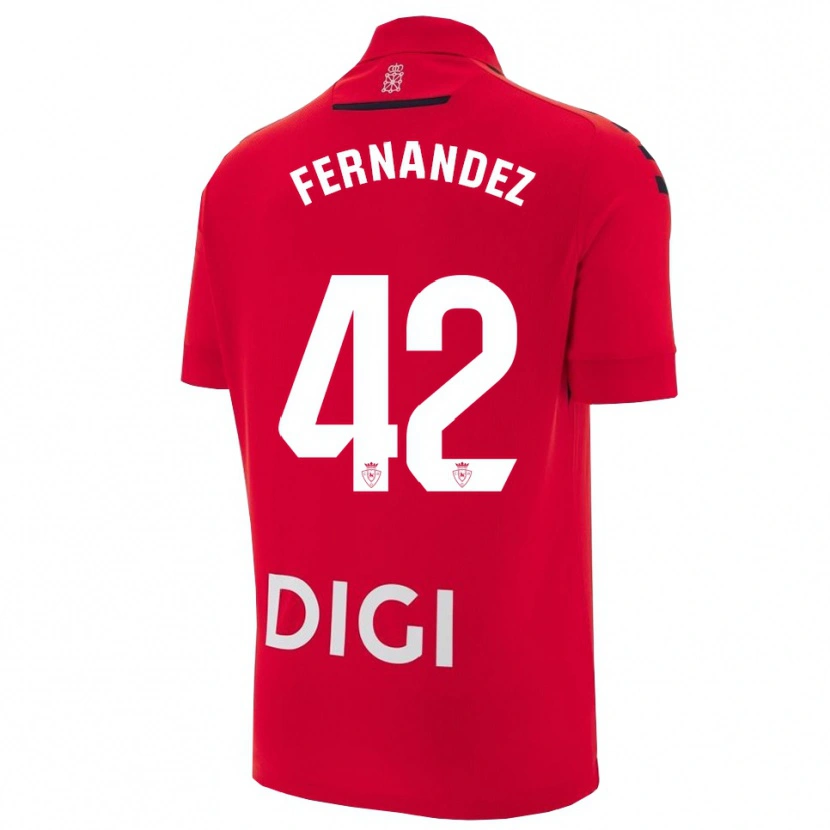 Danxen Mann Rafa Fernández #42 Rød Svart Hjemmetrøye Drakt Trøye 2025/26 Skjorter T-Skjorte