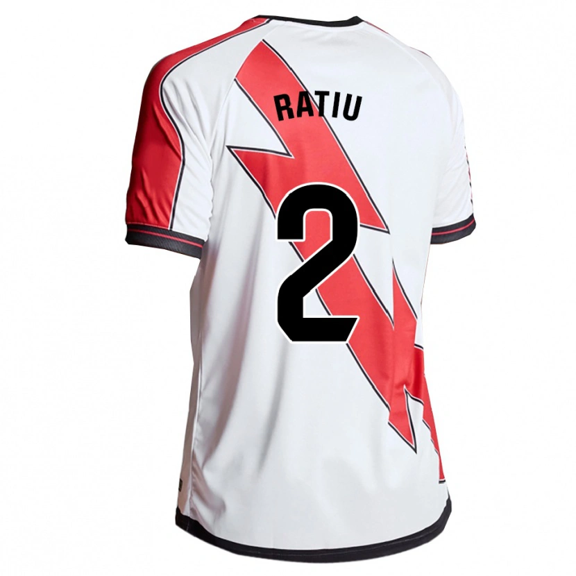 Danxen Mann Andrei Rațiu #2 Hvit Rød Hjemmetrøye Drakt Trøye 2025/26 Skjorter T-Skjorte