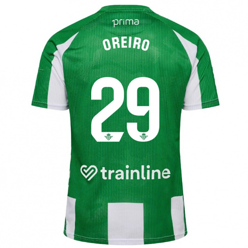 Danxen Mann Jorge Oreiro #29 Grønn Hvit Hjemmetrøye Drakt Trøye 2025/26 Skjorter T-Skjorte