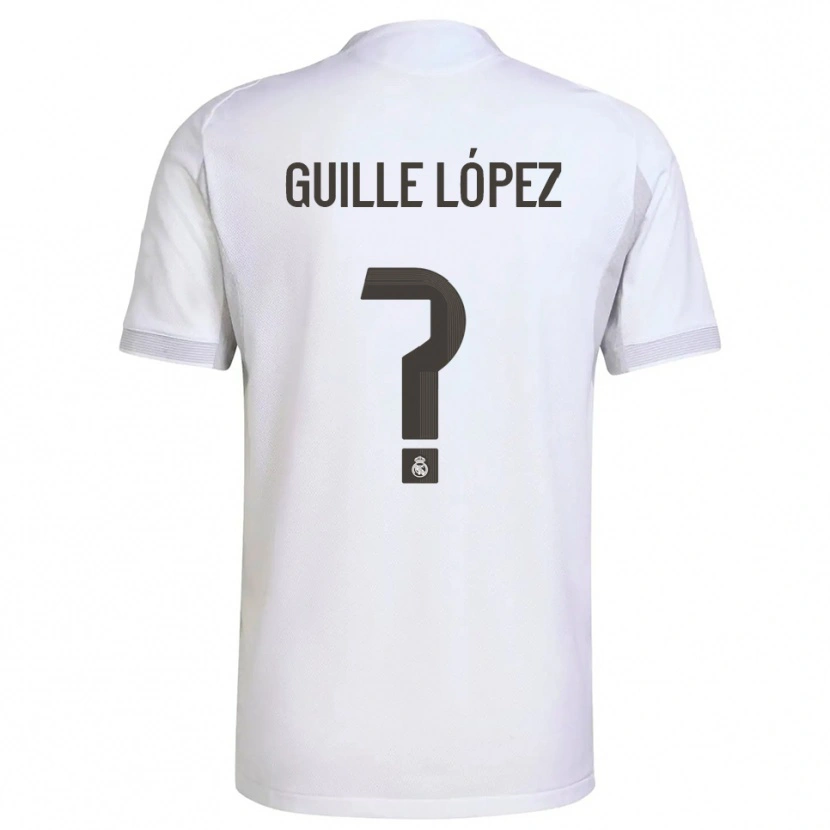 Danxen Mann Guille López #0 Hvit Gul Hjemmetrøye Drakt Trøye 2025/26 Skjorter T-Skjorte
