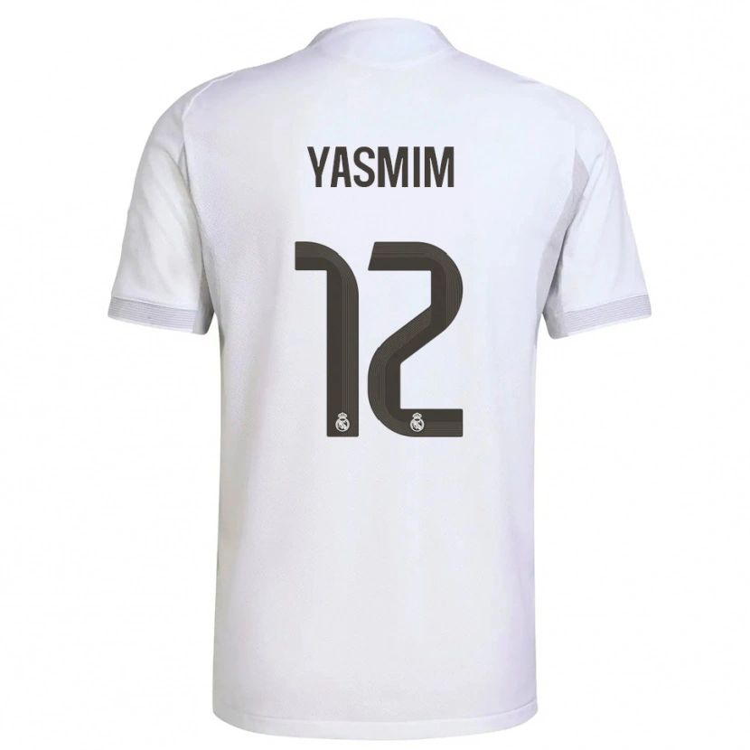 Danxen Mann Yasmim Assis Ribeiro #12 Hvit Gul Hjemmetrøye Drakt Trøye 2025/26 Skjorter T-Skjorte