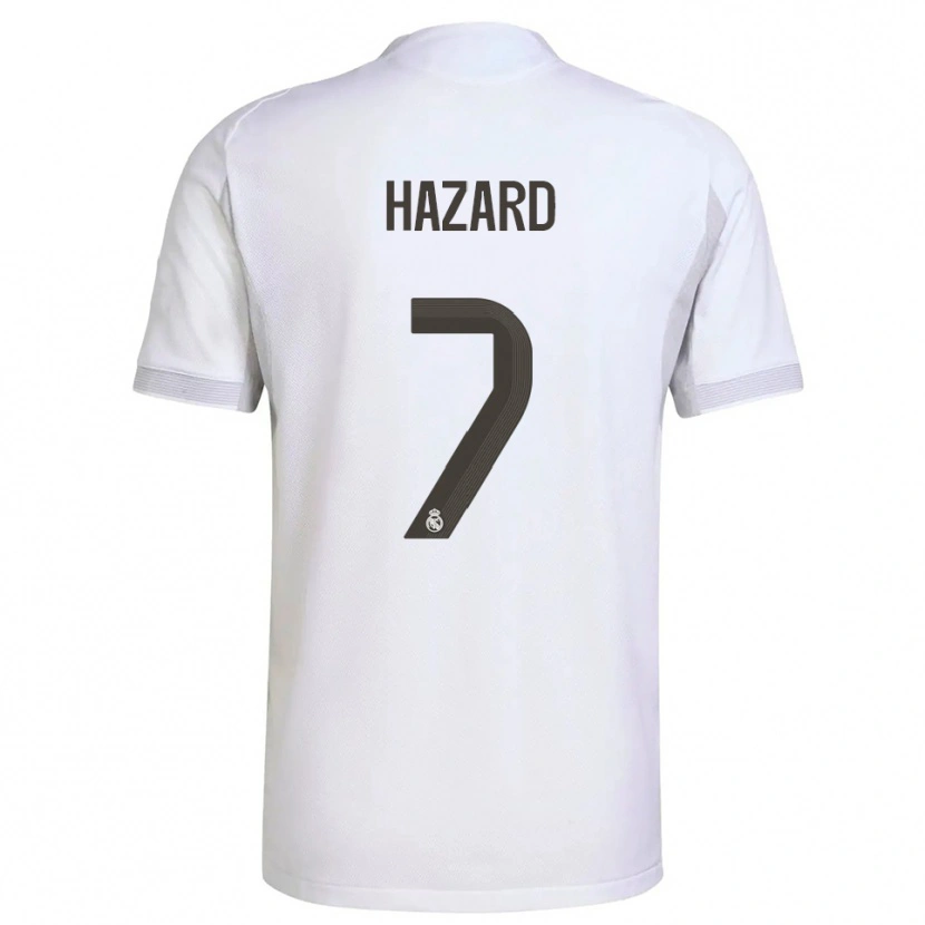 Danxen Mann Eden Hazard #7 Hvit Gul Hjemmetrøye Drakt Trøye 2025/26 Skjorter T-Skjorte