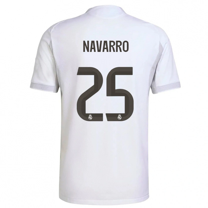 Danxen Mann Javier Navarro #25 Hvit Gul Hjemmetrøye Drakt Trøye 2025/26 Skjorter T-Skjorte