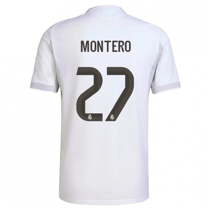 Danxen Mann Pablo Montero #27 Hvit Gul Hjemmetrøye Drakt Trøye 2025/26 Skjorter T-Skjorte
