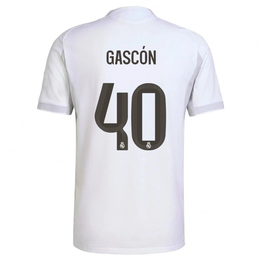Danxen Mann Ignacio Gascón #40 Hvit Gul Hjemmetrøye Drakt Trøye 2025/26 Skjorter T-Skjorte