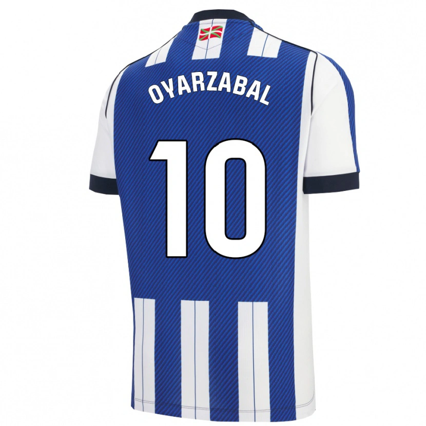 Danxen Mann Mikel Oyarzabal #10 Blå Hvit Hjemmetrøye Drakt Trøye 2025/26 Skjorter T-Skjorte