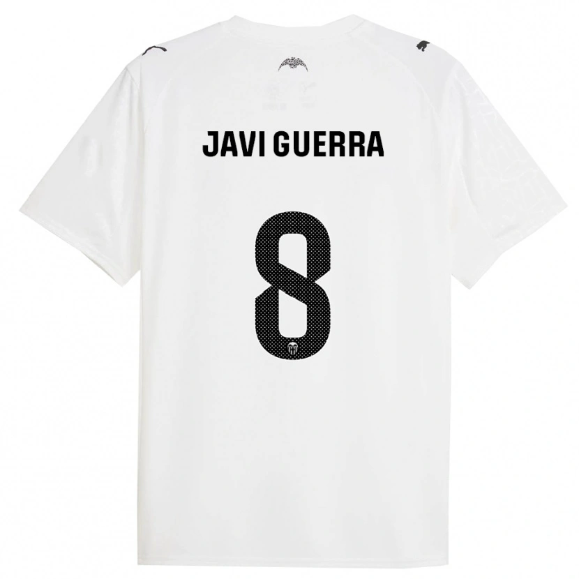 Danxen Mann Javi Guerra #8 Hvit Svart Hjemmetrøye Drakt Trøye 2025/26 Skjorter T-Skjorte